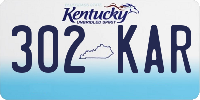 KY license plate 302KAR