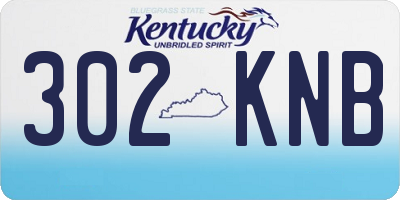 KY license plate 302KNB