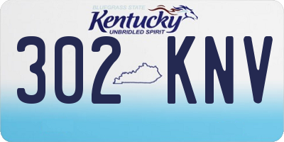 KY license plate 302KNV