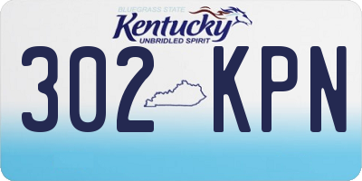 KY license plate 302KPN