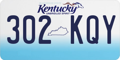 KY license plate 302KQY