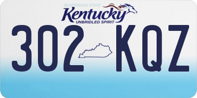 KY license plate 302KQZ