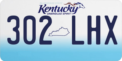 KY license plate 302LHX