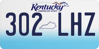 KY license plate 302LHZ