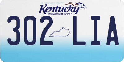 KY license plate 302LIA