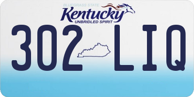 KY license plate 302LIQ