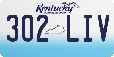 KY license plate 302LIV