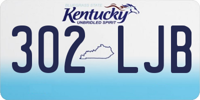 KY license plate 302LJB