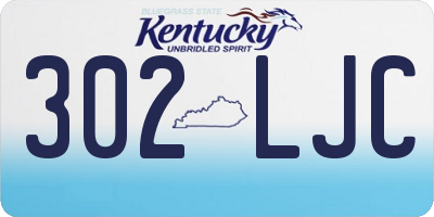 KY license plate 302LJC