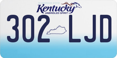 KY license plate 302LJD