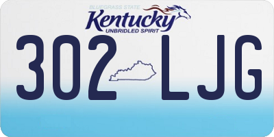 KY license plate 302LJG