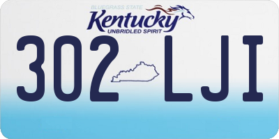 KY license plate 302LJI