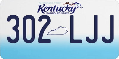 KY license plate 302LJJ