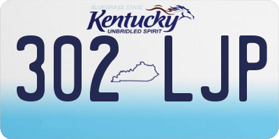 KY license plate 302LJP