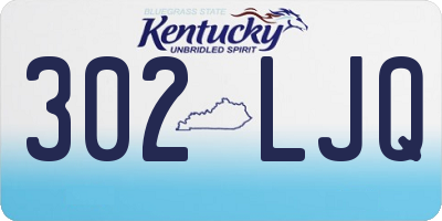 KY license plate 302LJQ
