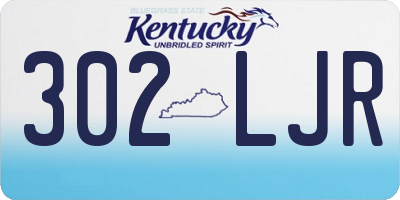 KY license plate 302LJR