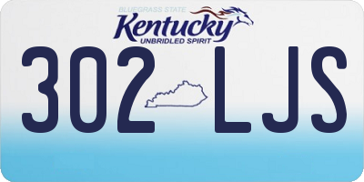 KY license plate 302LJS