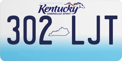 KY license plate 302LJT