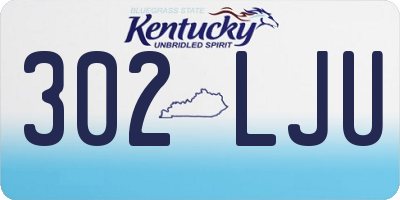 KY license plate 302LJU