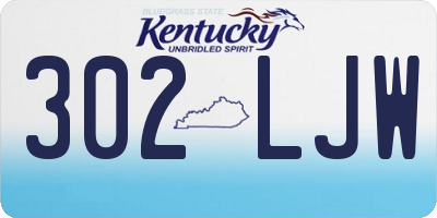 KY license plate 302LJW