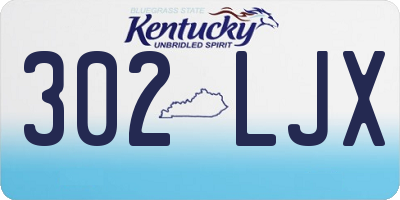 KY license plate 302LJX