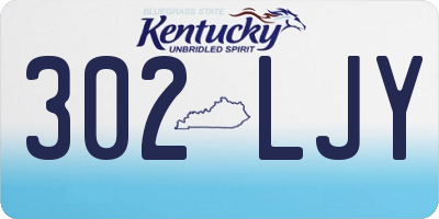 KY license plate 302LJY