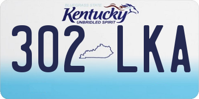 KY license plate 302LKA
