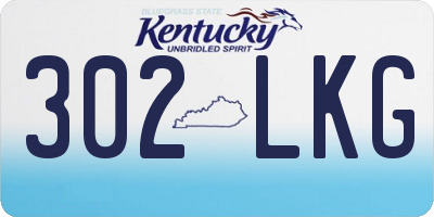 KY license plate 302LKG