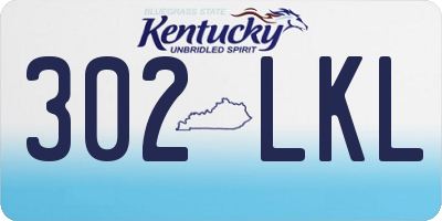 KY license plate 302LKL
