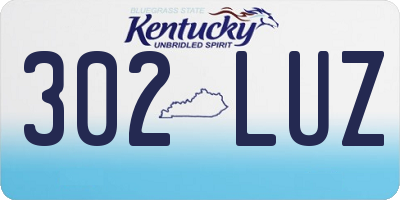 KY license plate 302LUZ