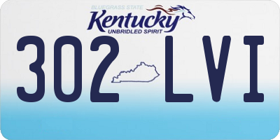 KY license plate 302LVI