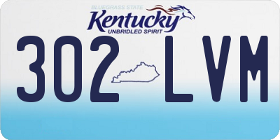 KY license plate 302LVM