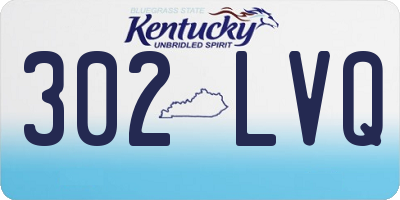 KY license plate 302LVQ