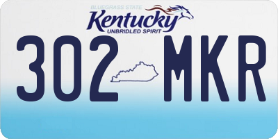 KY license plate 302MKR
