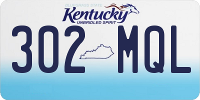 KY license plate 302MQL