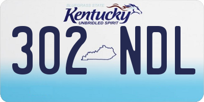 KY license plate 302NDL