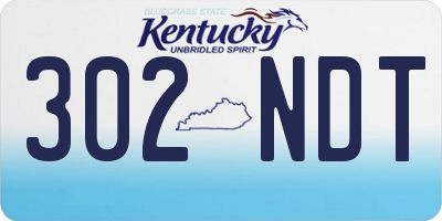 KY license plate 302NDT