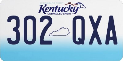 KY license plate 302QXA