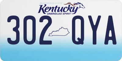 KY license plate 302QYA