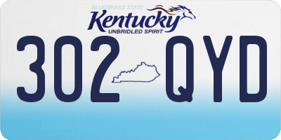 KY license plate 302QYD