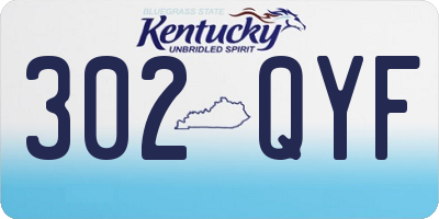 KY license plate 302QYF