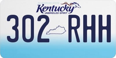 KY license plate 302RHH