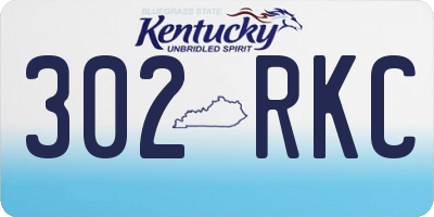 KY license plate 302RKC