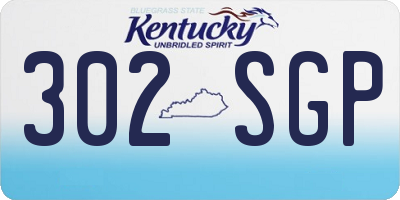 KY license plate 302SGP