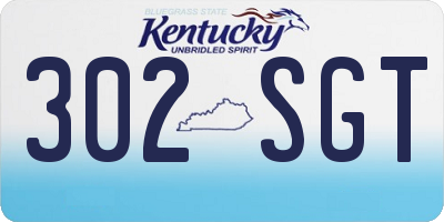 KY license plate 302SGT