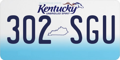 KY license plate 302SGU