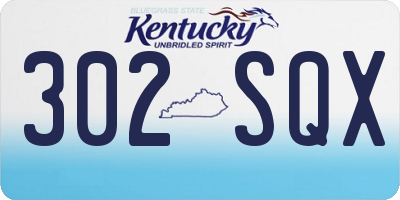 KY license plate 302SQX