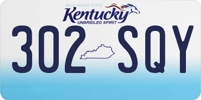 KY license plate 302SQY