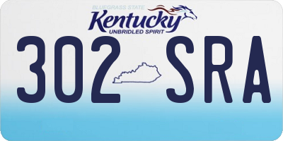 KY license plate 302SRA