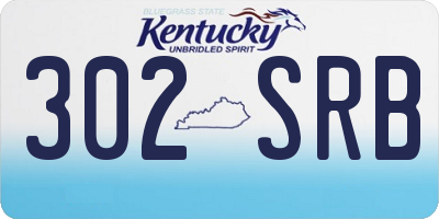 KY license plate 302SRB